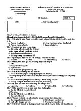 Đề kiểm tra học kỳ II môn Sinh học Lớp 8 - Mã đề 561 - Năm học 2016-2017 - Trường THCS Tân Quang